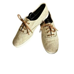 🔴5 for $40 SALE! 
Keds Gold Aztec Print Lace Up Canvas Sneakers sz 7